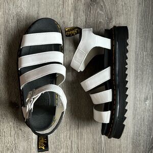 White dr. Marten sandals, size 8 women’s. Worn once